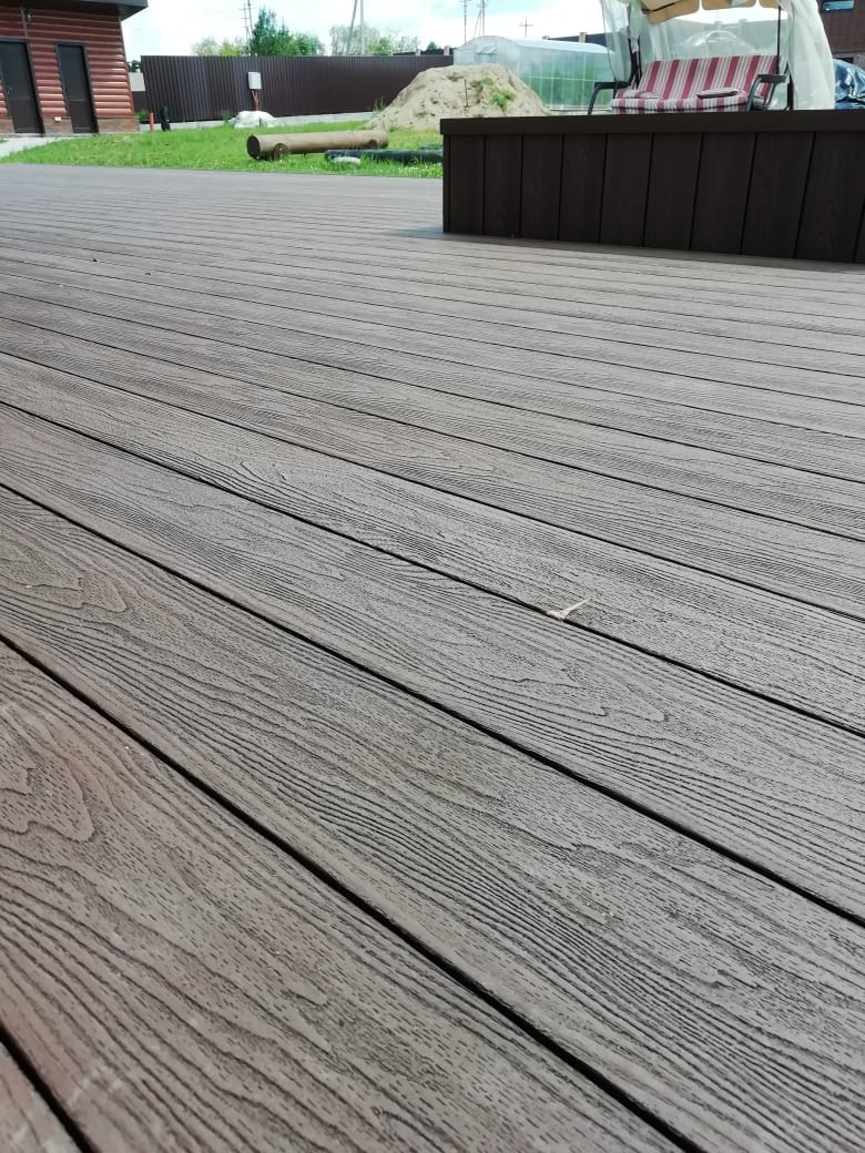 Террасная доска из ДПК CM DECKING BARK MERBAU | Купить в Москве по цене от  4752 руб. в интернет-магазине «Unionwood»