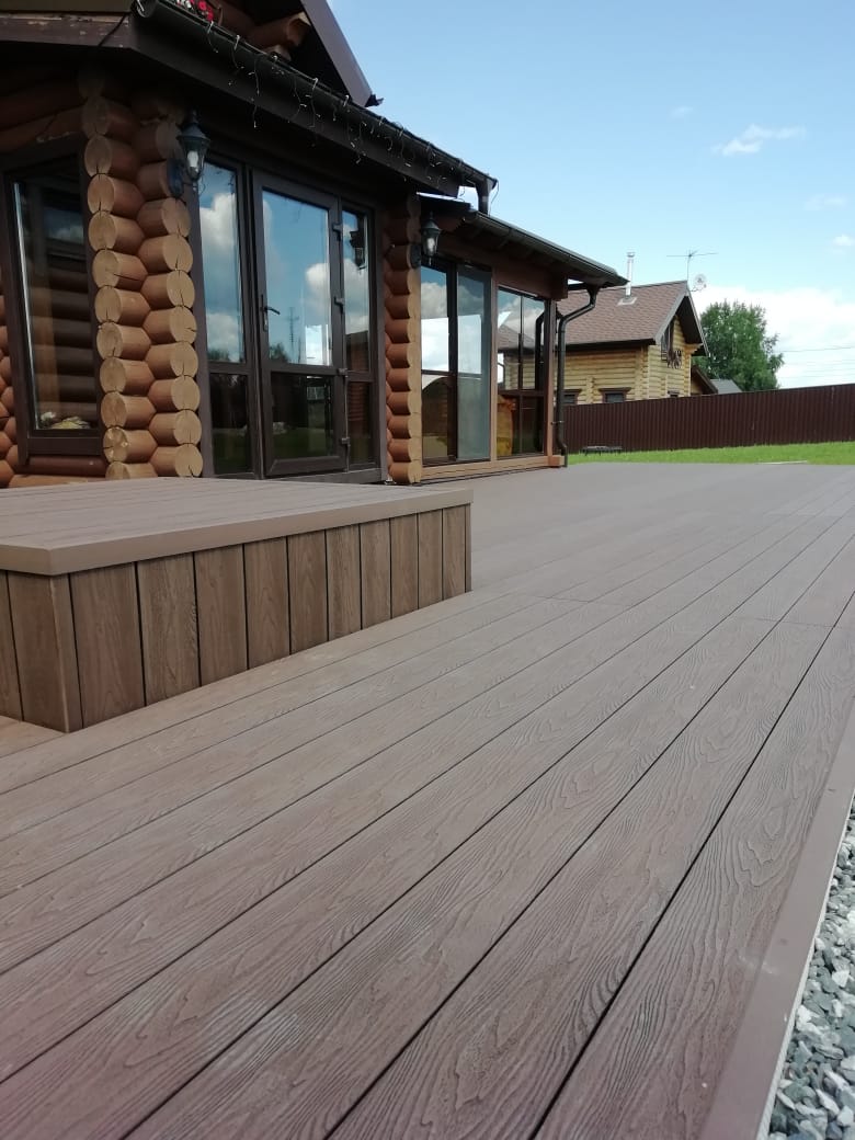 Террасная доска из ДПК CM DECKING BARK MERBAU | Купить в Москве по цене от  4752 руб. в интернет-магазине «Unionwood»