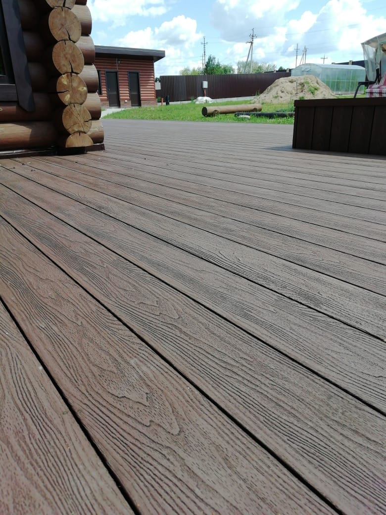 Террасная доска из ДПК CM DECKING BARK MERBAU | Купить в Москве по цене от  4752 руб. в интернет-магазине «Unionwood»