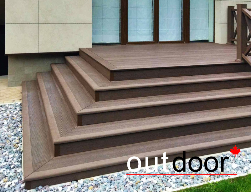 Ступень ДПК Outdoor 348*23*3000 мм полнотелая коричневая микс