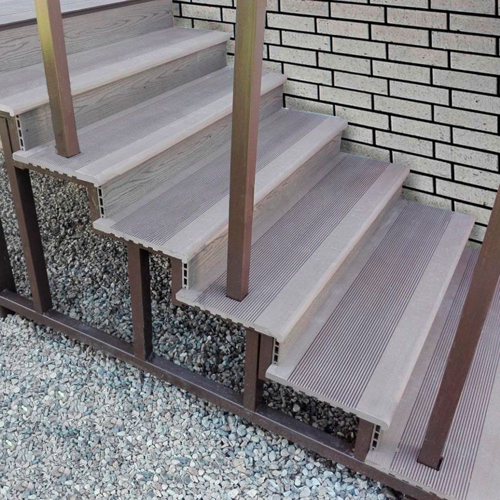 Ступень ДПК Outdoor 348*23*3000 мм полнотелая серая микс