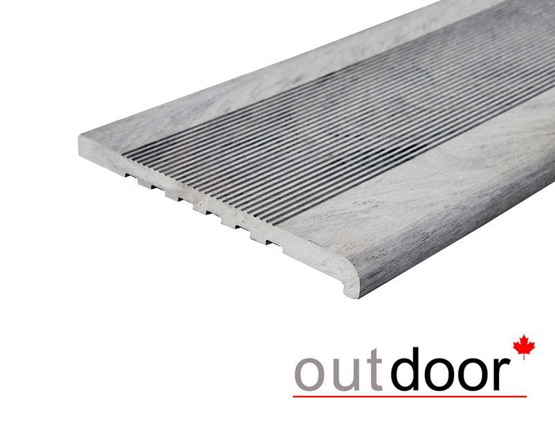 Ступень ДПК Outdoor 348*23*4000 мм. полнотелая серая микс