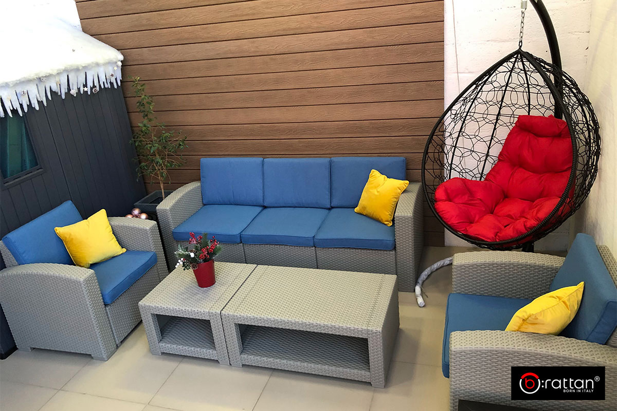 Комплект мебели Rattan Premium 5, СЕРЫЙ