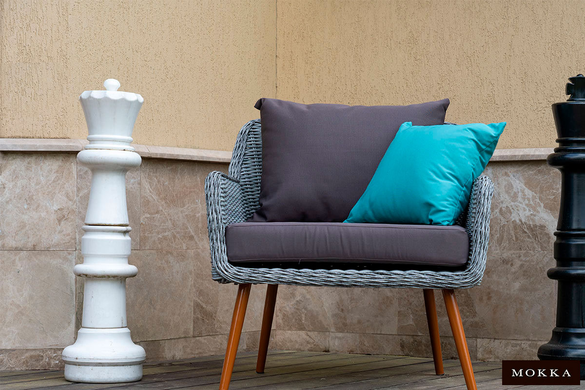 Комплект плетеной  мебели MOKKA RIMINI (стол кофейный, 2 кресла, диван 2 х-местная)