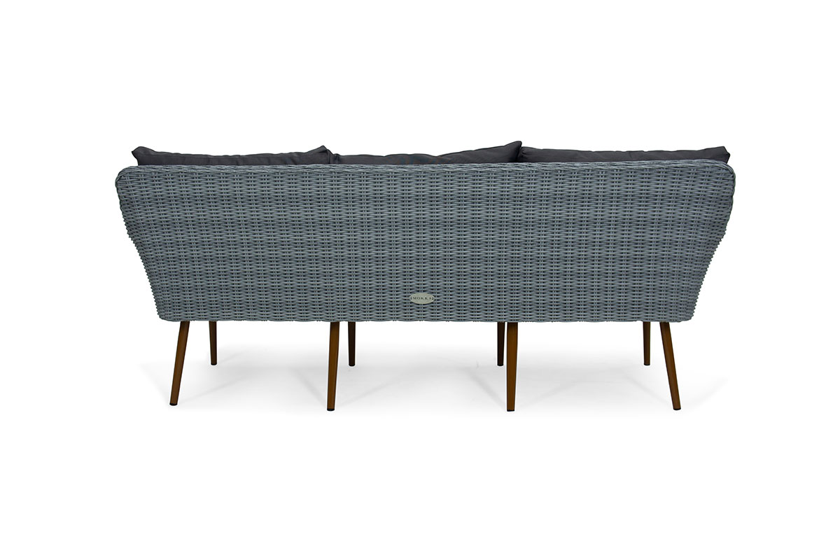 Комплект плетеной мебели MOKKA RIMINI (стол кофейный, 2 кресла, диван 3 х-местный)