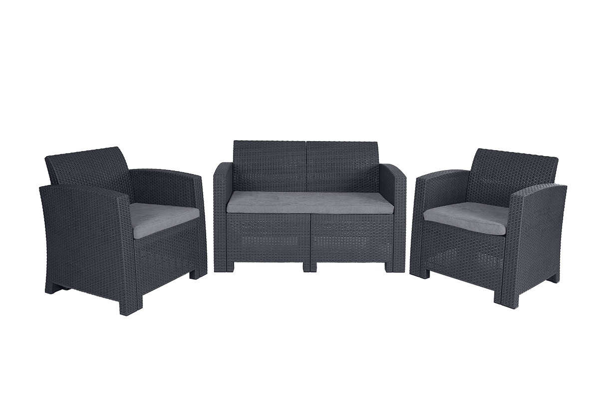 Комплект мебели Arizona Set, антрацит (на 4 персоны)