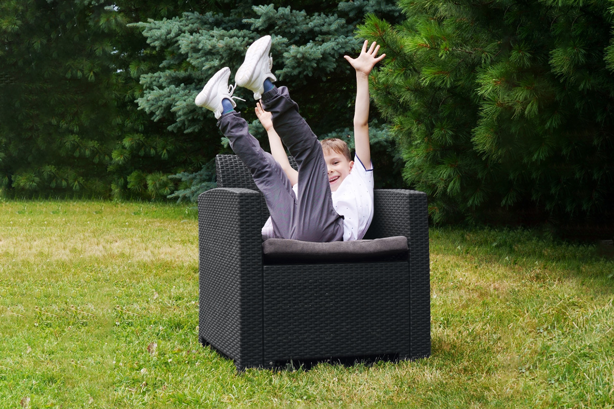 Комплект мебели Arizona Set, антрацит (на 4 персоны)