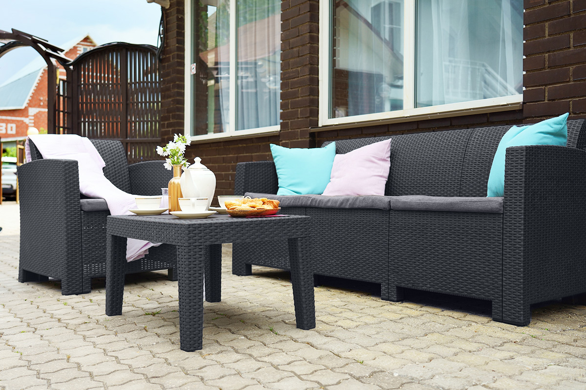 Комплект мебели Arizona Set Max, антрацит (на 5 персон)