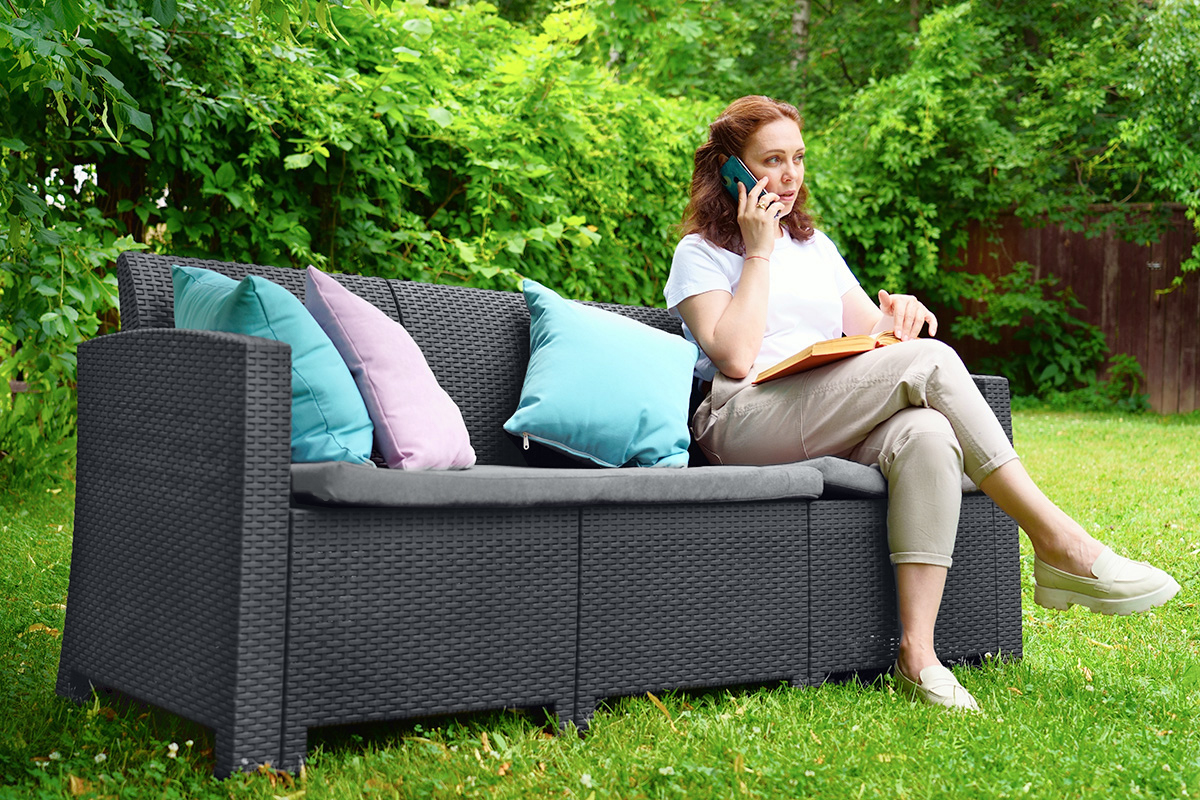 Комплект мебели Arizona Set Max, антрацит (на 5 персон)