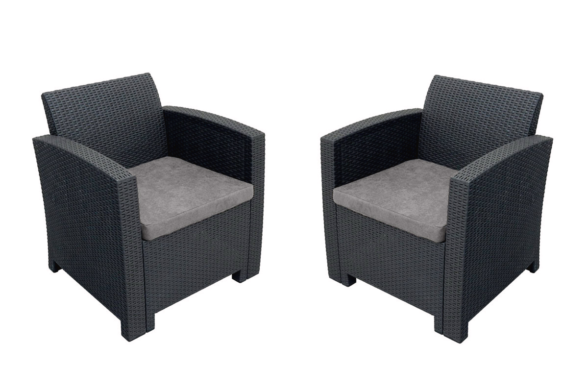 Комплект мебели Arizona Set Max, антрацит (на 5 персон)