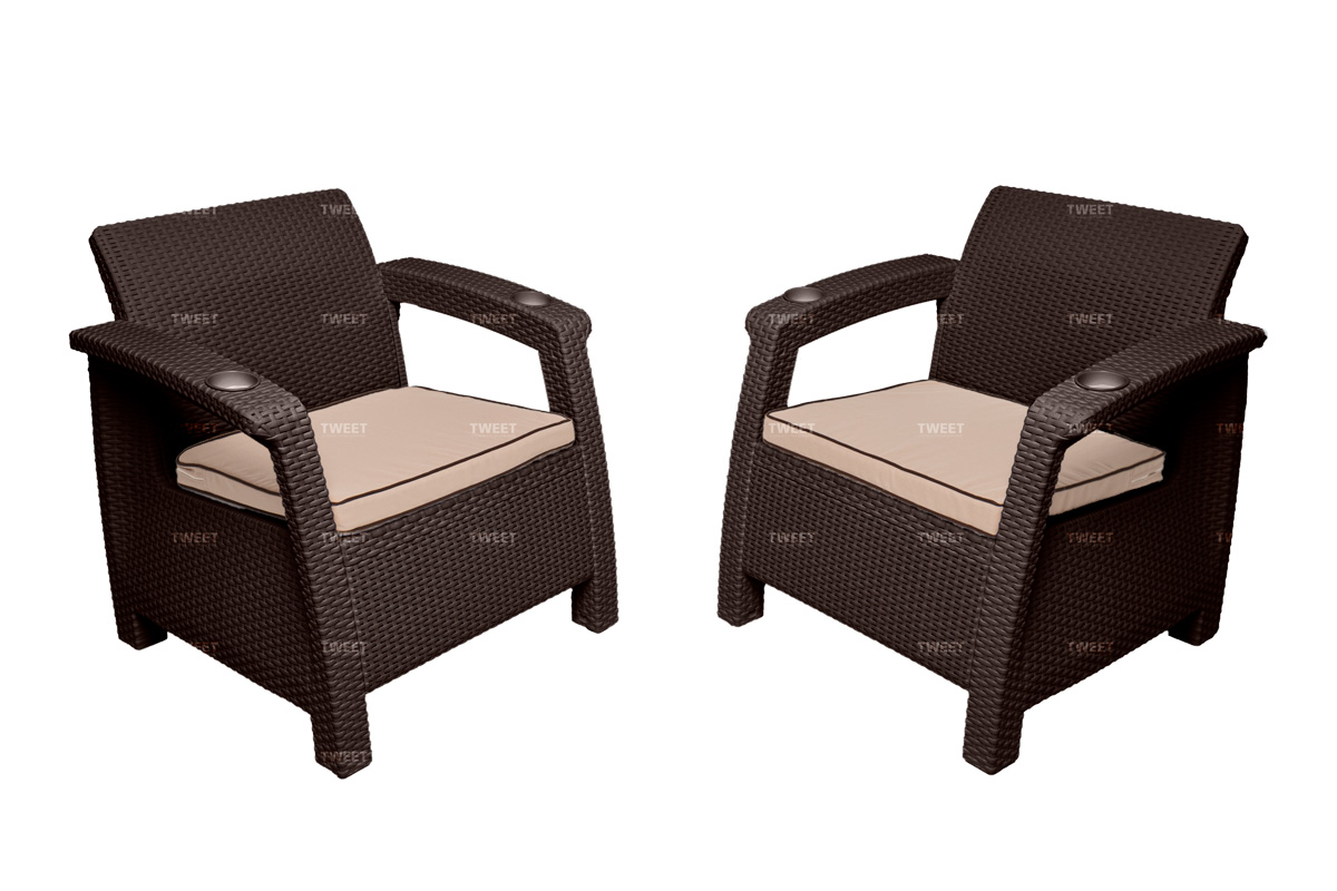 Комплект на балкон TWEET Balcony Set, цвет: венге