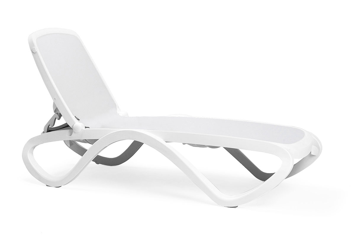 Шезлонг Nardi Omega без подлокотников, белый
