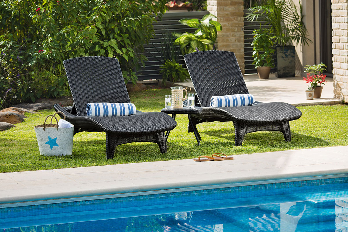 Шезлонг Pacific, серый