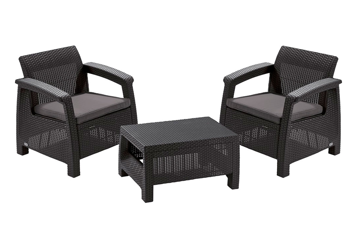 Комплект мебели Corfu Russia Weekend Set (Balcony), графит