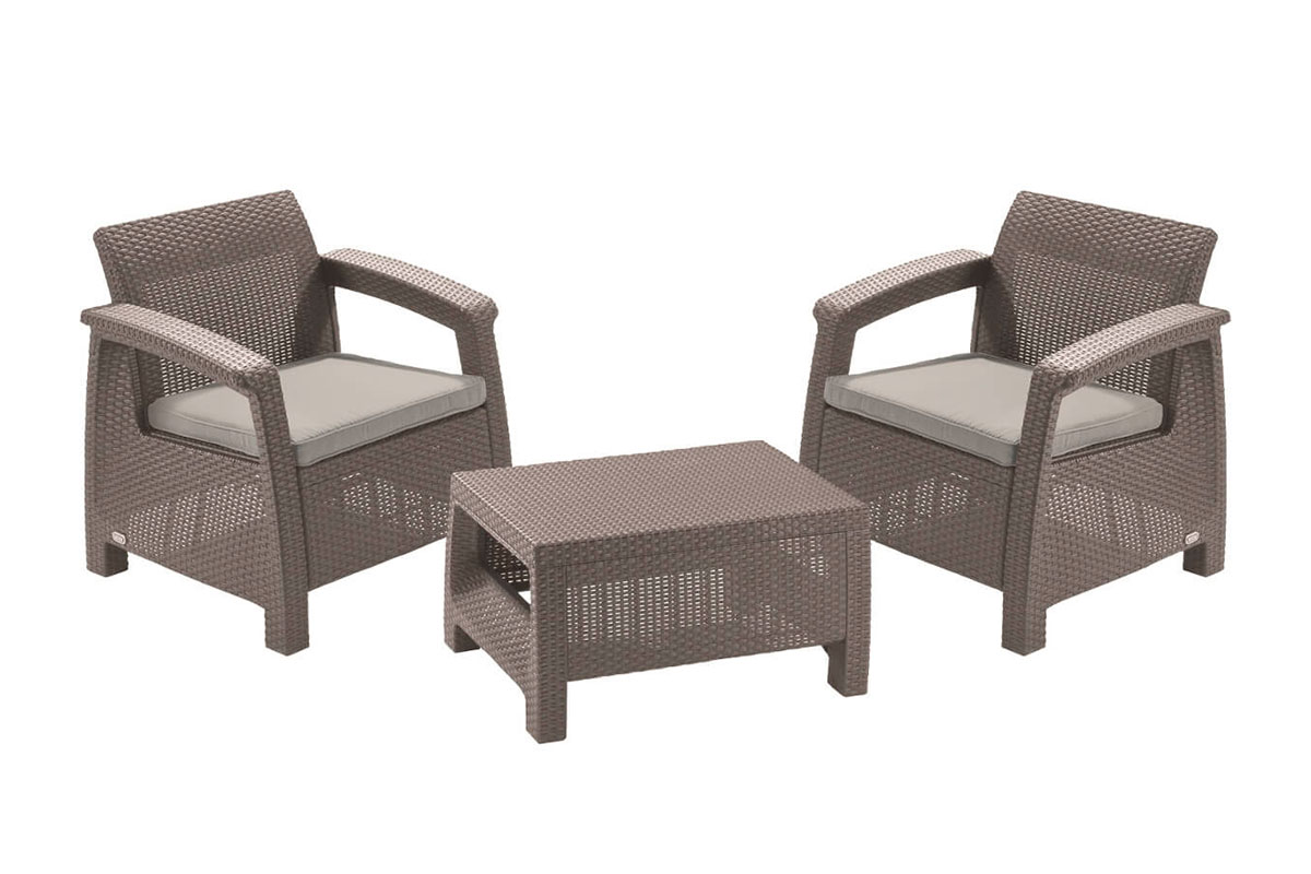 Комплект мебели Corfu Russia Weekend Set (Balcony), капучино