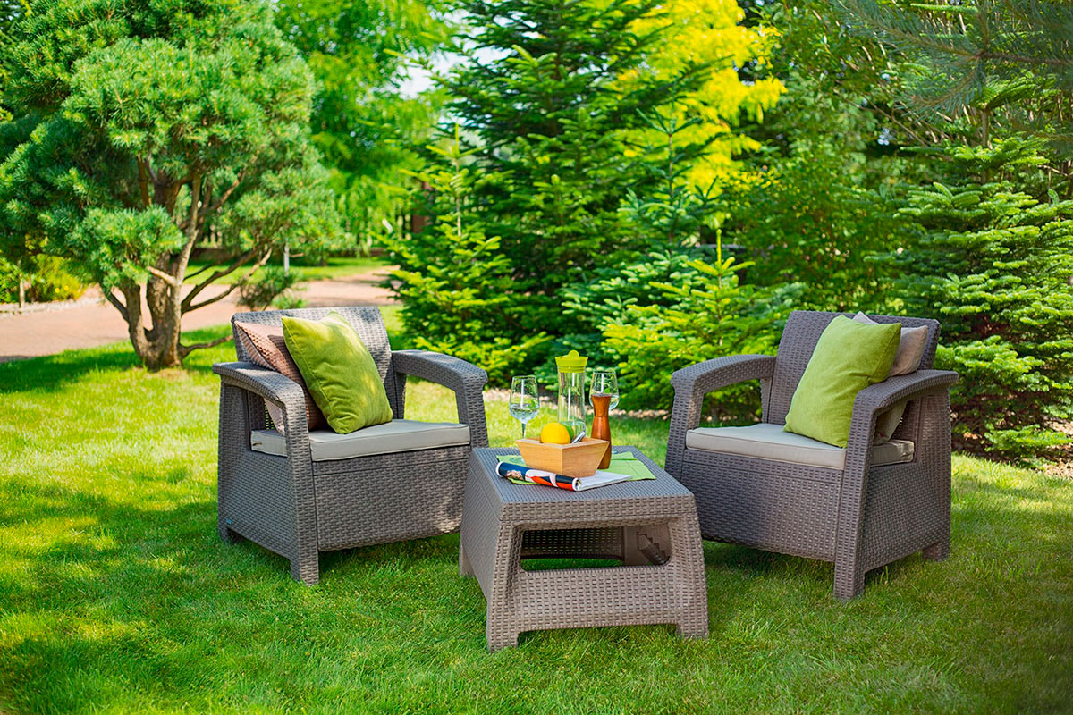 Комплект мебели Corfu Russia Weekend Set (Balcony), капучино