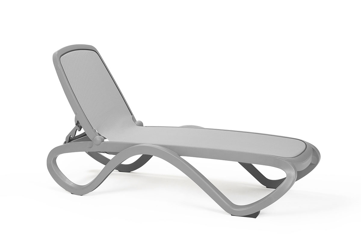 Шезлонг Nardi Omega без подлокотников, серый