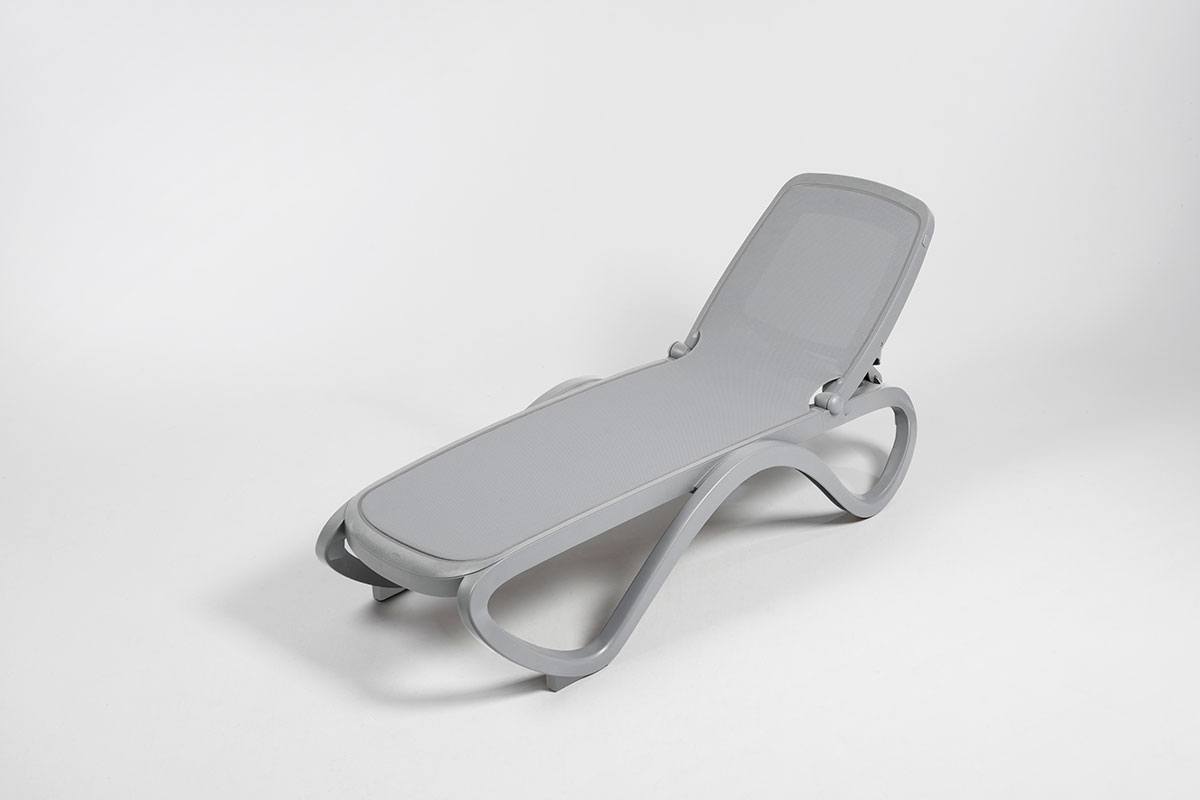 Шезлонг Nardi Omega без подлокотников, серый
