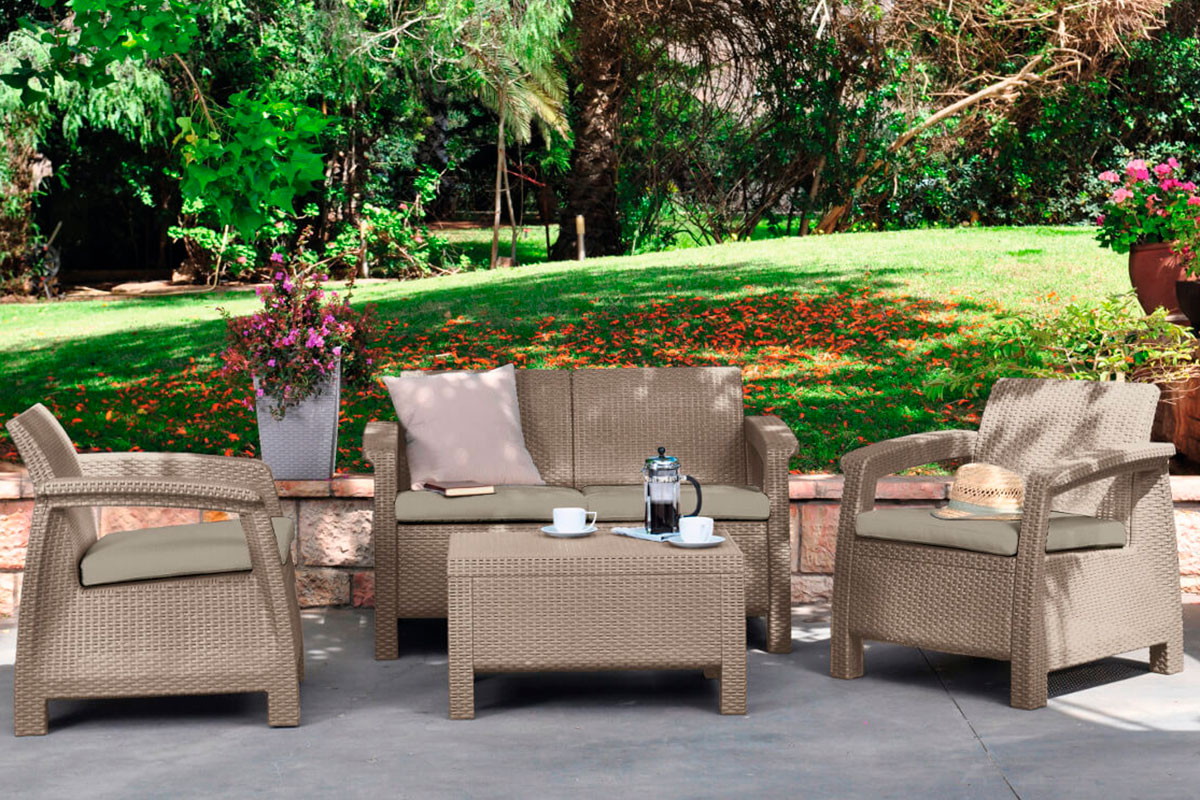 Комплект мебели Corfu Russia Set, капучино