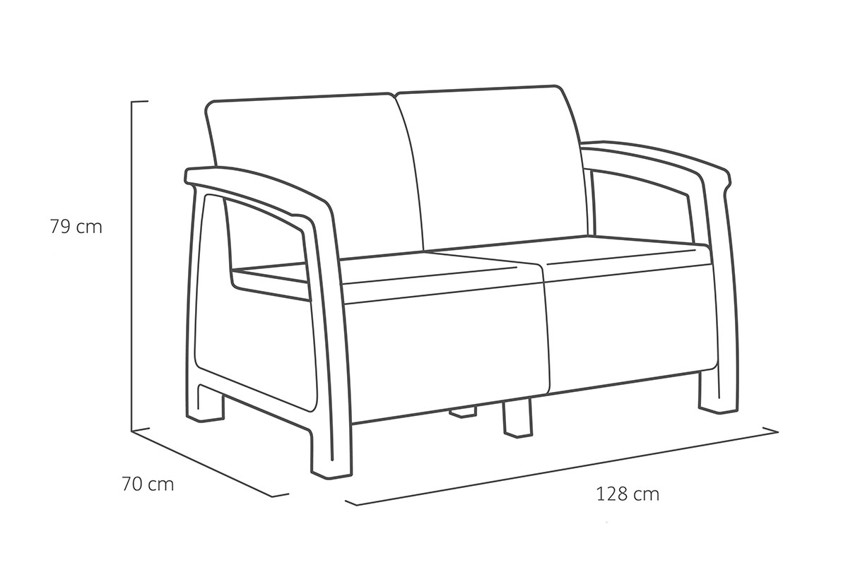 Комплект мебели Corfu Russia Set, коричневый