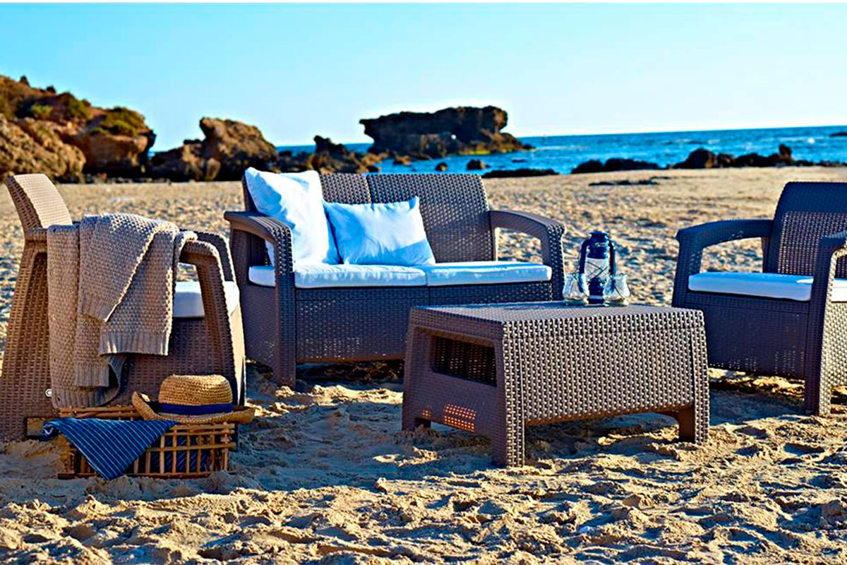 Комплект мебели Corfu Russia Set, коричневый