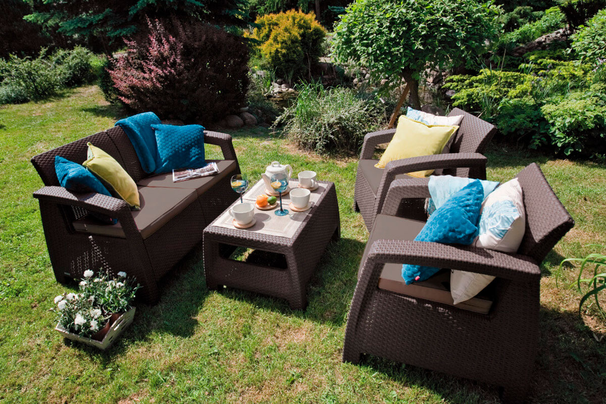 Комплект мебели Corfu Russia Set, коричневый