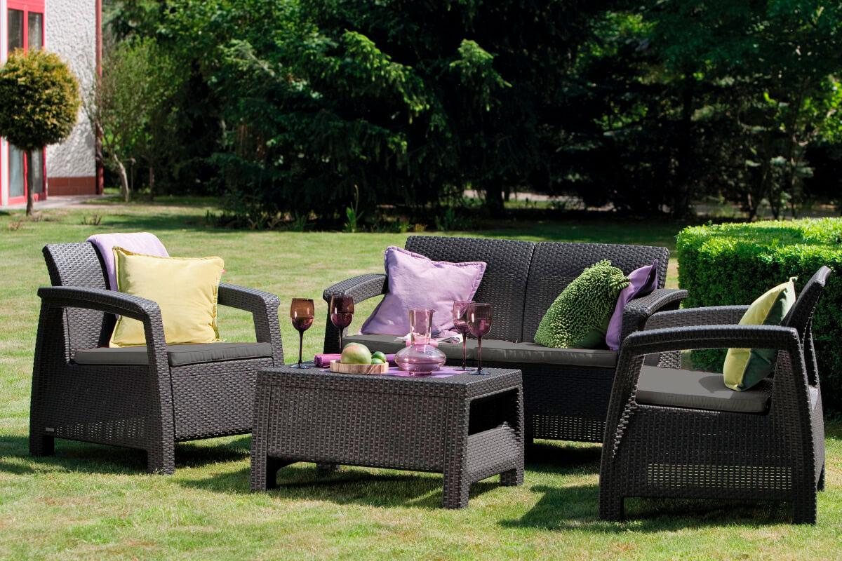 Комплект мебели Corfu Russia Set, коричневый