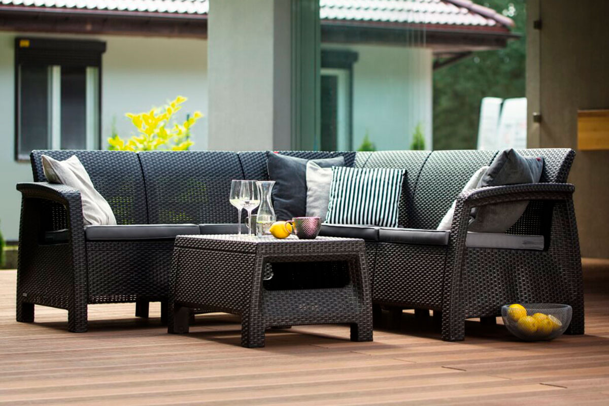 Комплект мебели Corfu Relax Set, серый