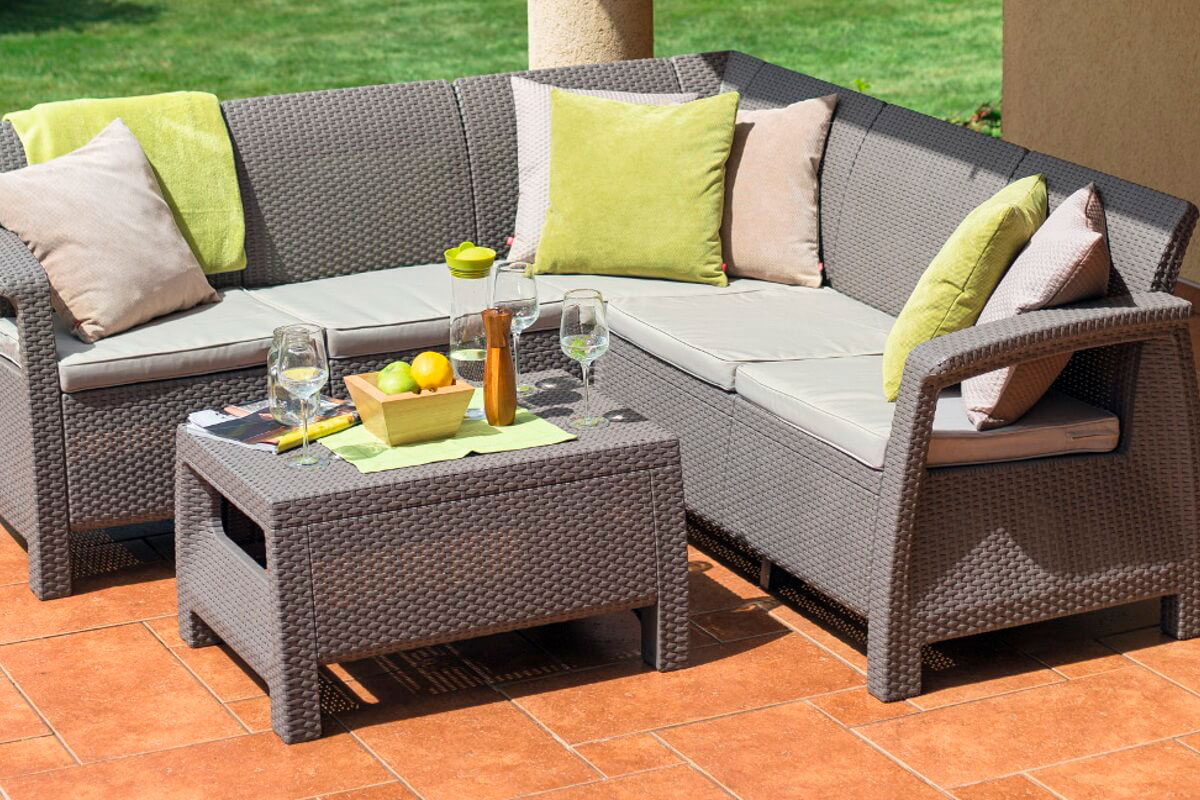 Комплект мебели Corfu Relax Set, капучино