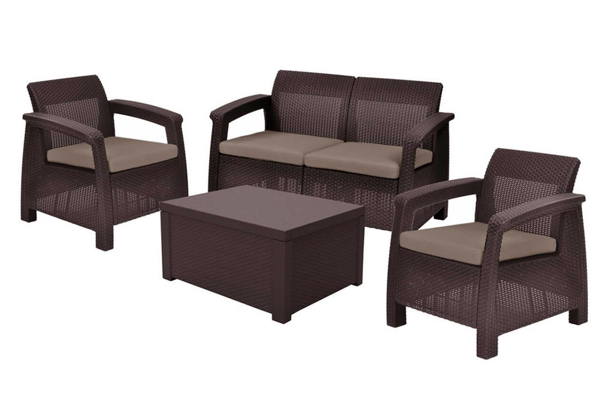 Комплект мебели Corfu Box Set, коричневый