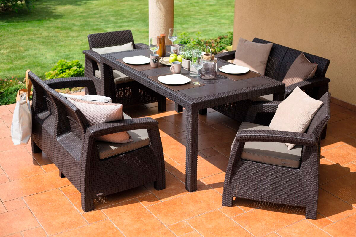 Комплект мебели Corfu Russia Fiesta, коричневый