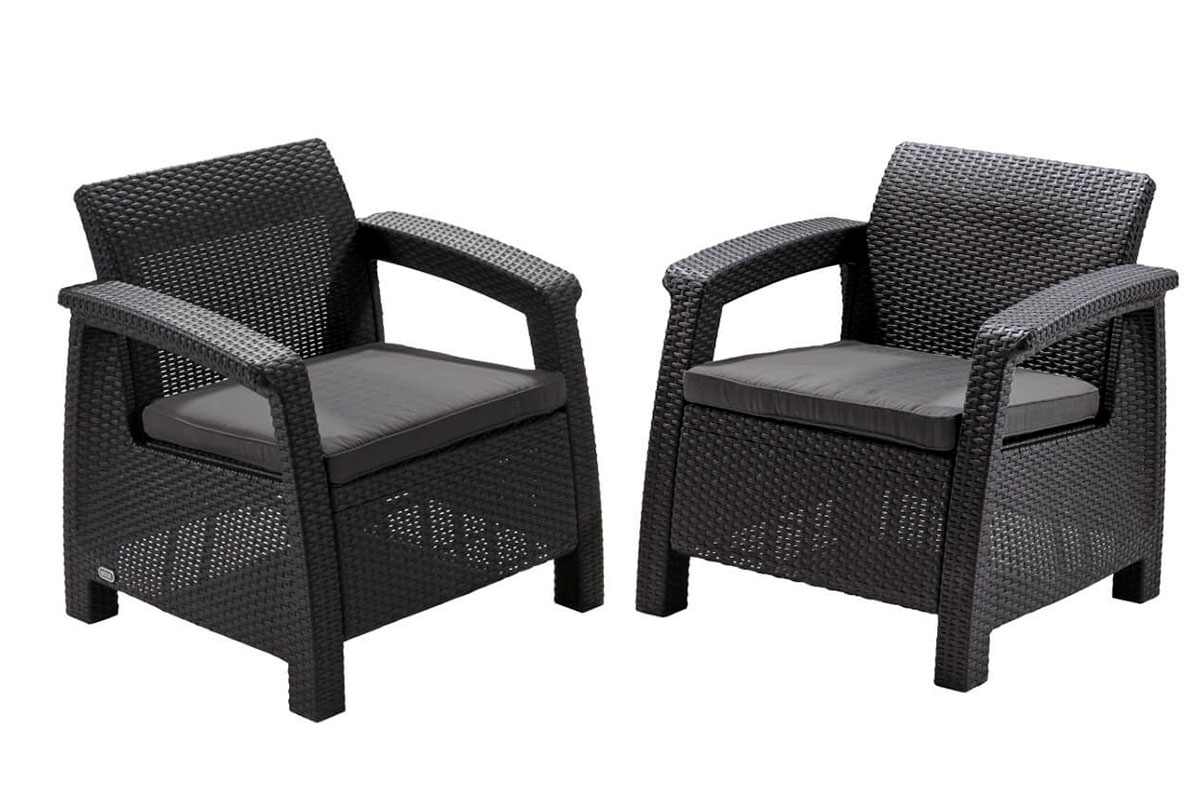 Комплект мебели Corfu Russia duo (2 кресла), графит