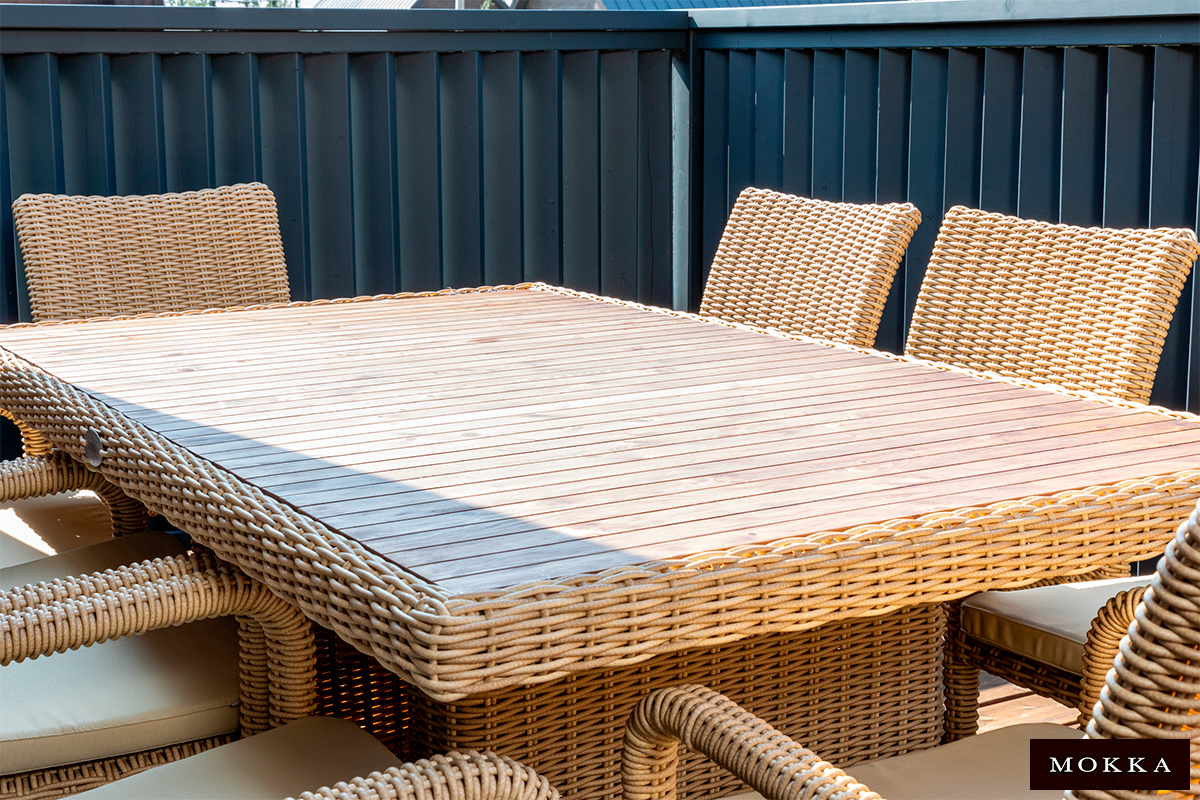 Комплект плетеной мебели MOKKA BELLA большой, соломенный