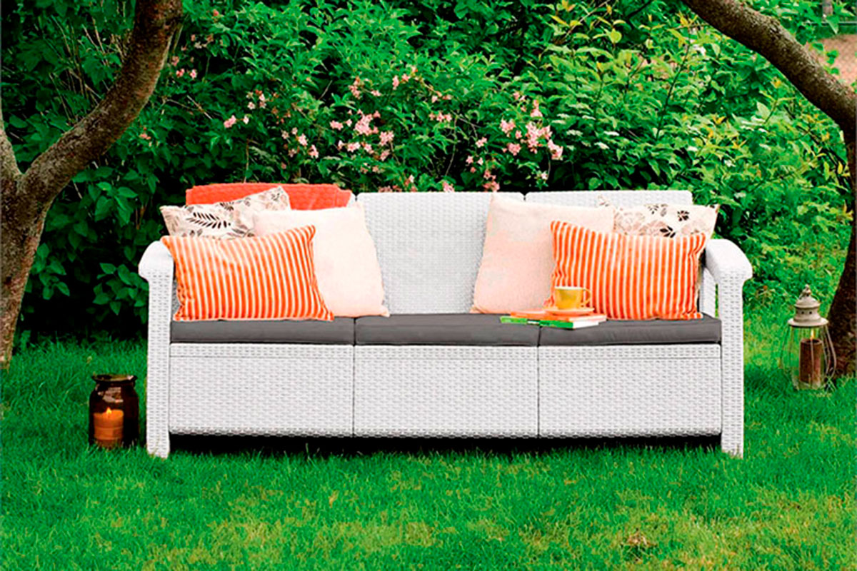 Комплект мебели Corfu Love Seat Max (3х мест.диван), белый