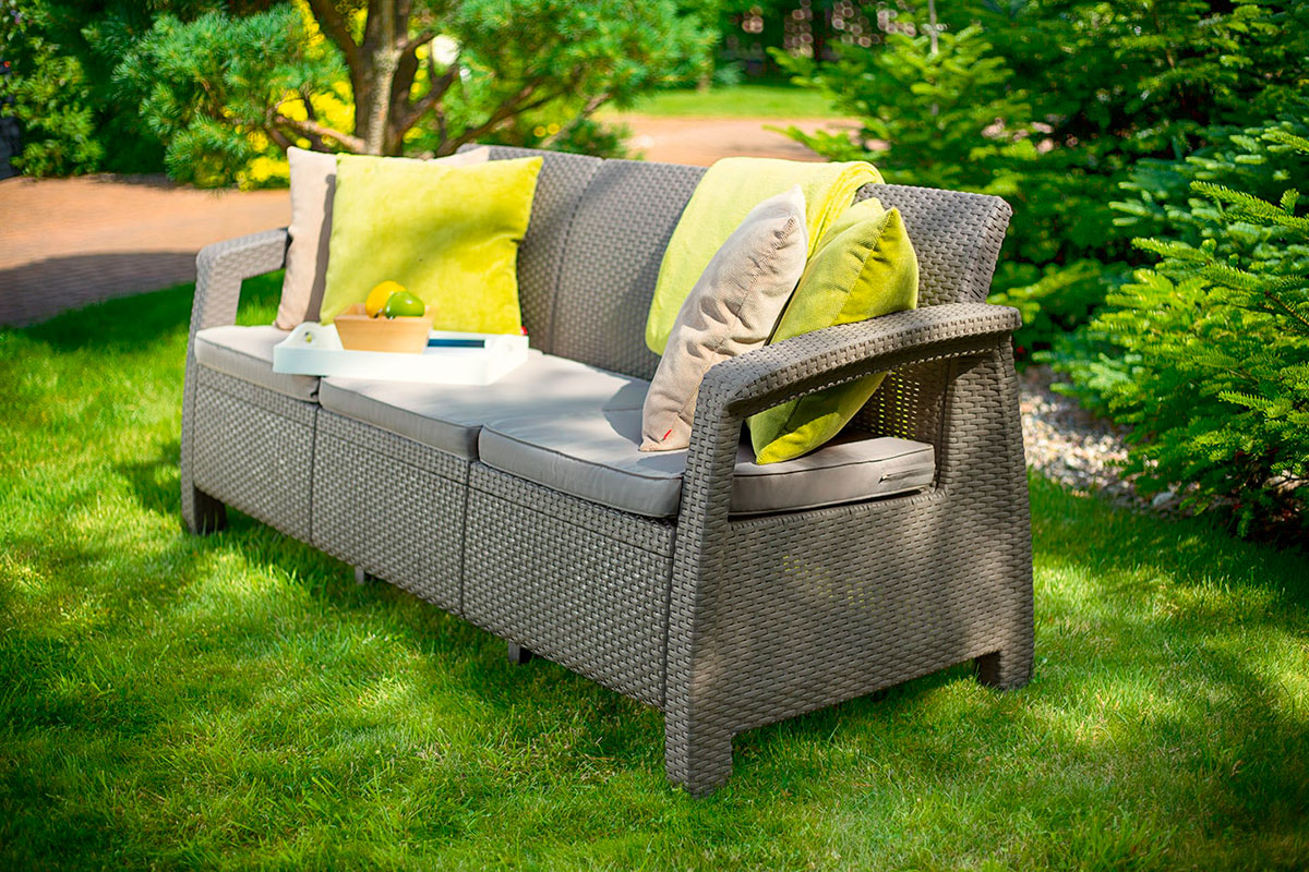 Комплект мебели Corfu Russia Love Seat Max (3х мест.диван), капучино