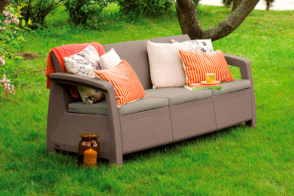 Комплект мебели Corfu Russia Love Seat Max (3х мест.диван), капучино