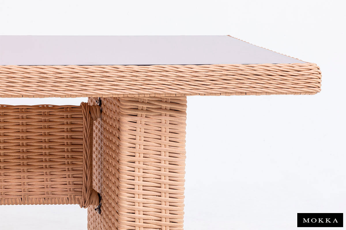 Комплект плетеной мебели МОККА SAN MARINO (стол обеденный, 8 кресел), Бежевый