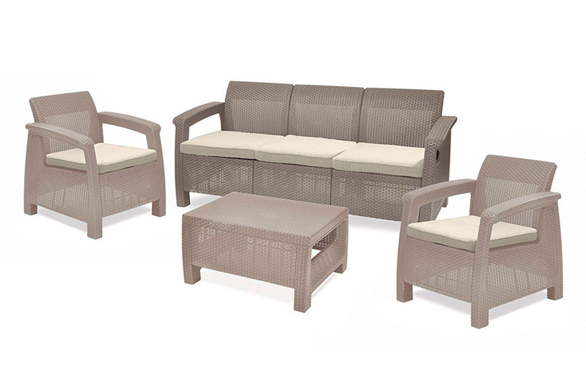 Комплект мебели Corfu Triple Set, капучино