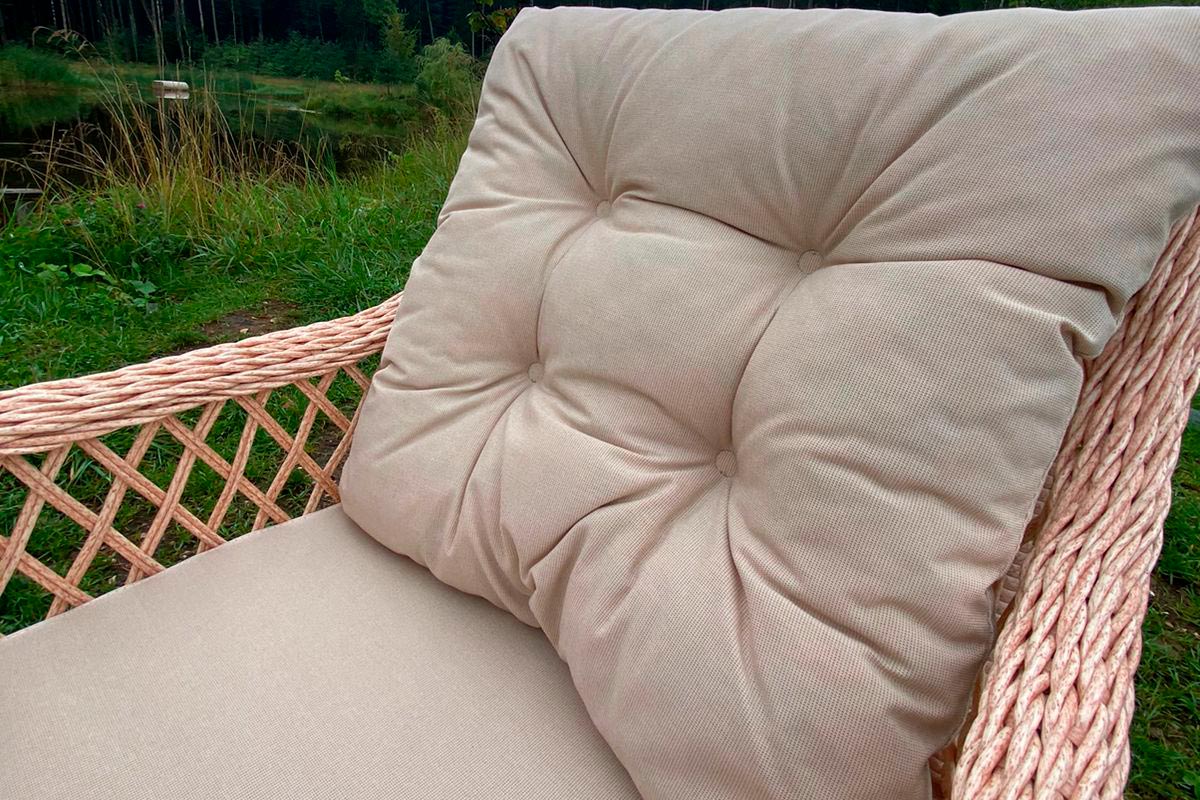 Плетеный комплект мебели MOKKA VILLA ROSA (4 персоны) + 8 подушек