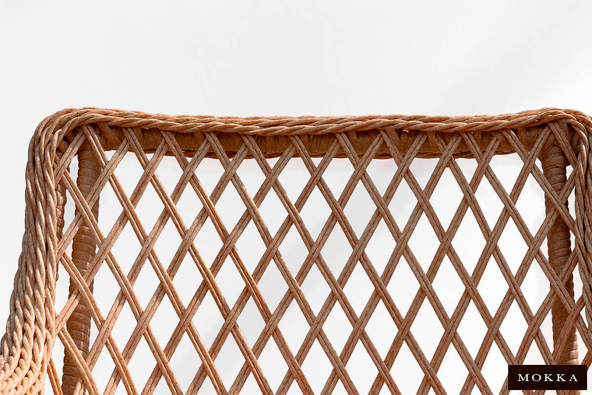 Комплект плетеной  мебели MOKKA VILLA ROSA (4 кресла) + 4 подушки