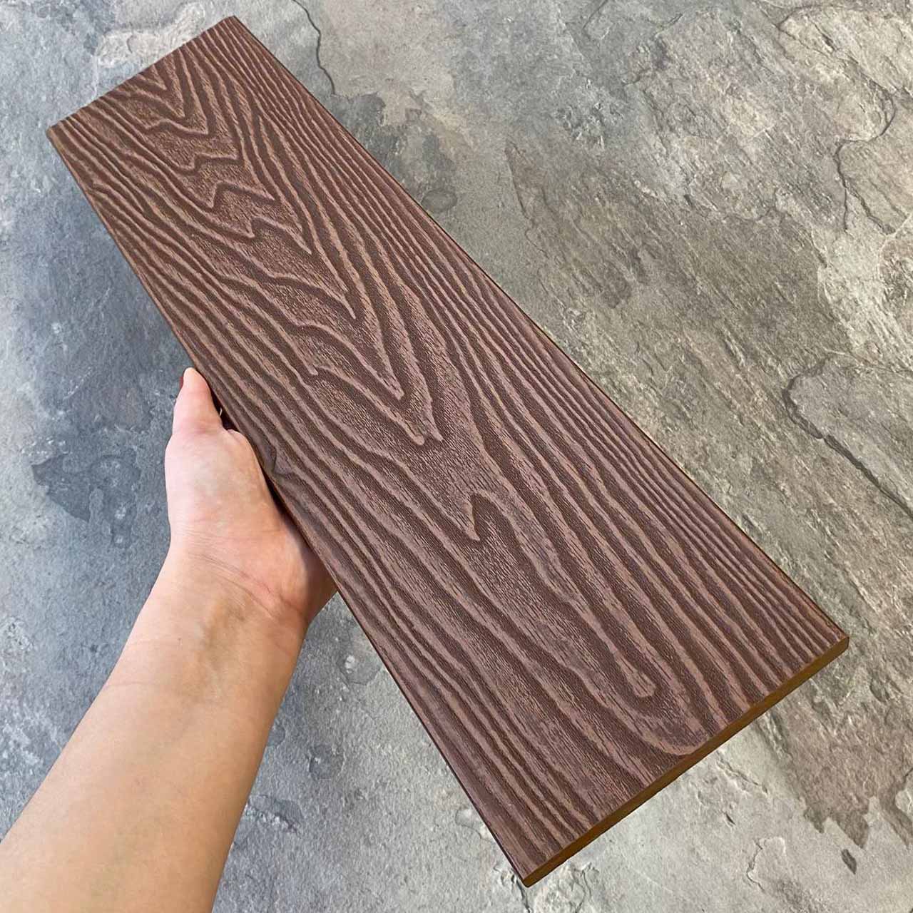 Заборная (универсальная) доска EasyDecking Вуд-Икс 131х11х3010 Коричневый 3D