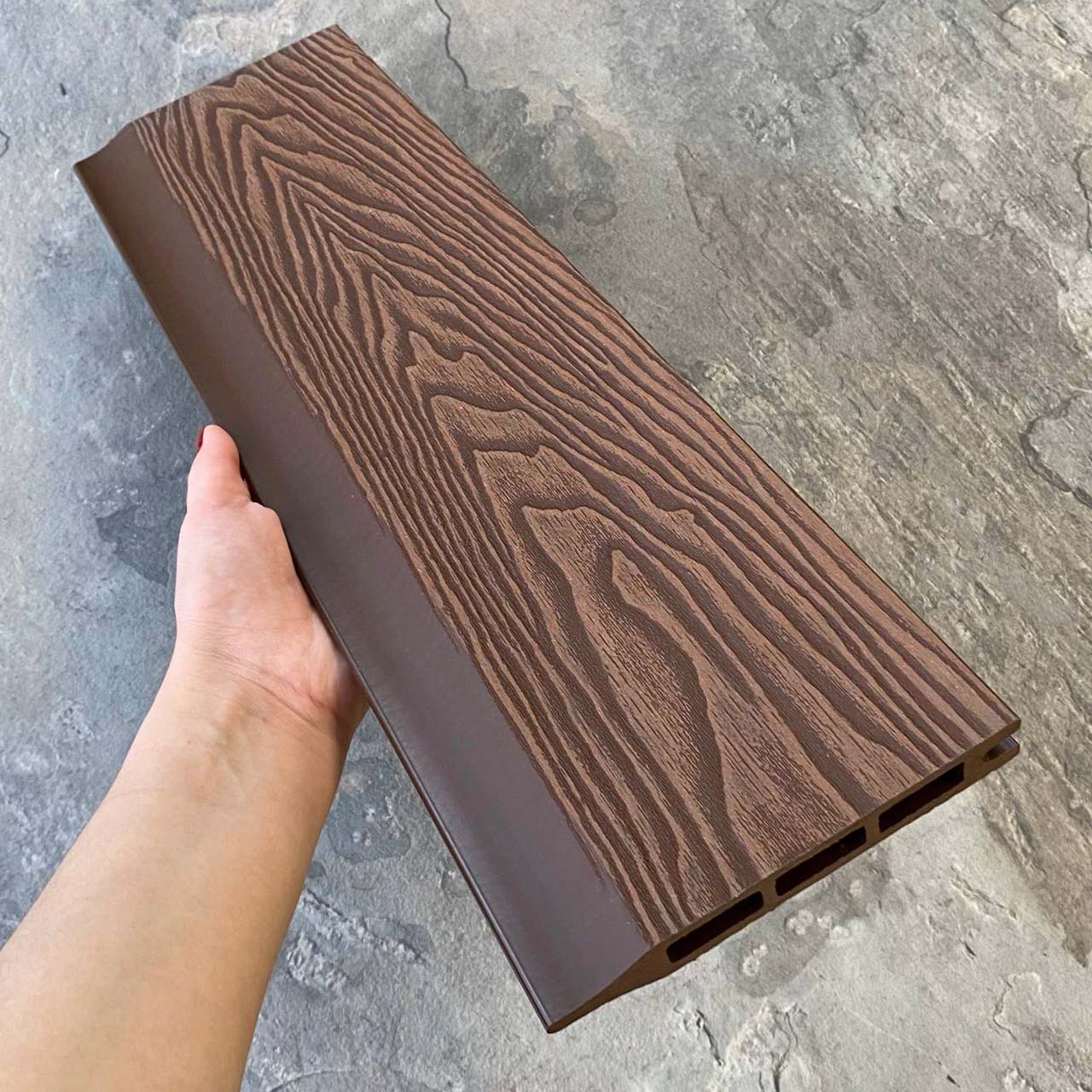 Заборная панель шип-паз EasyDecking Вуд-Икс 146х20х3010 Коричневый 3D