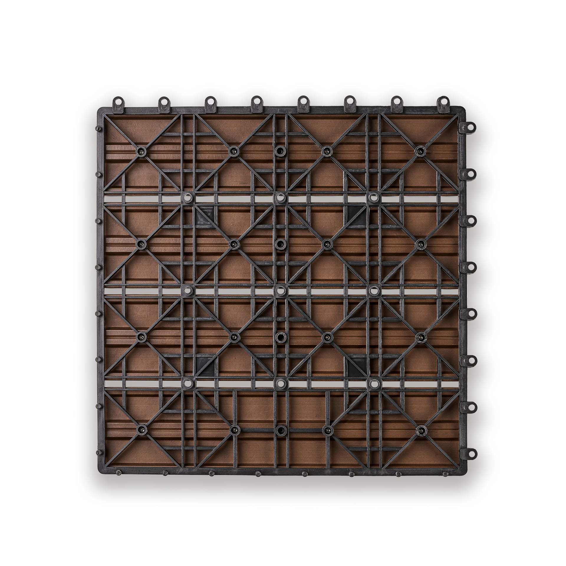 Садовая плитка EasyDecking 300х300х21 Венге (в 1 уп. - 11 шт., 1 м2)