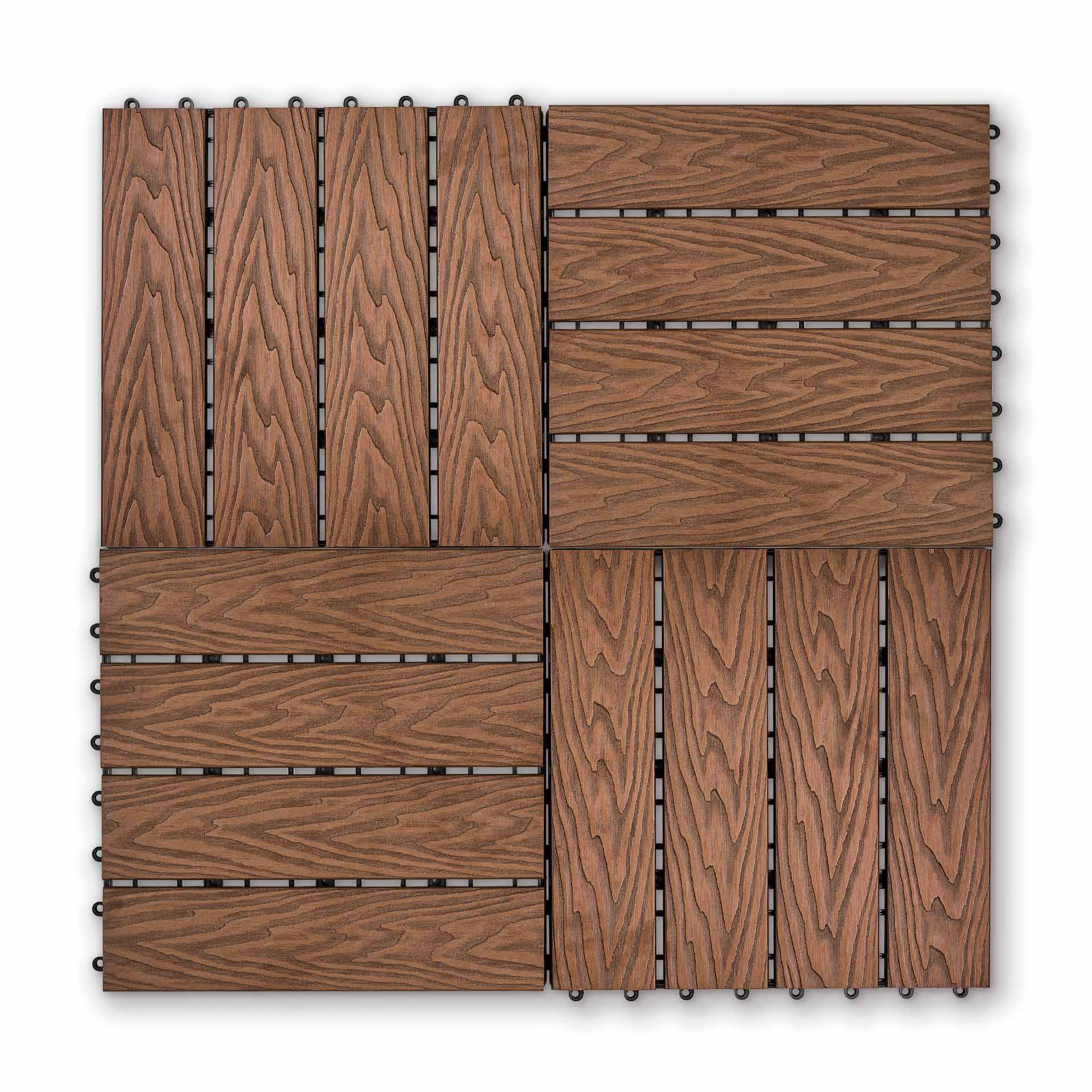 Садовая плитка EasyDecking 300х300х21 Венге (в 1 уп. - 11 шт., 1 м2)
