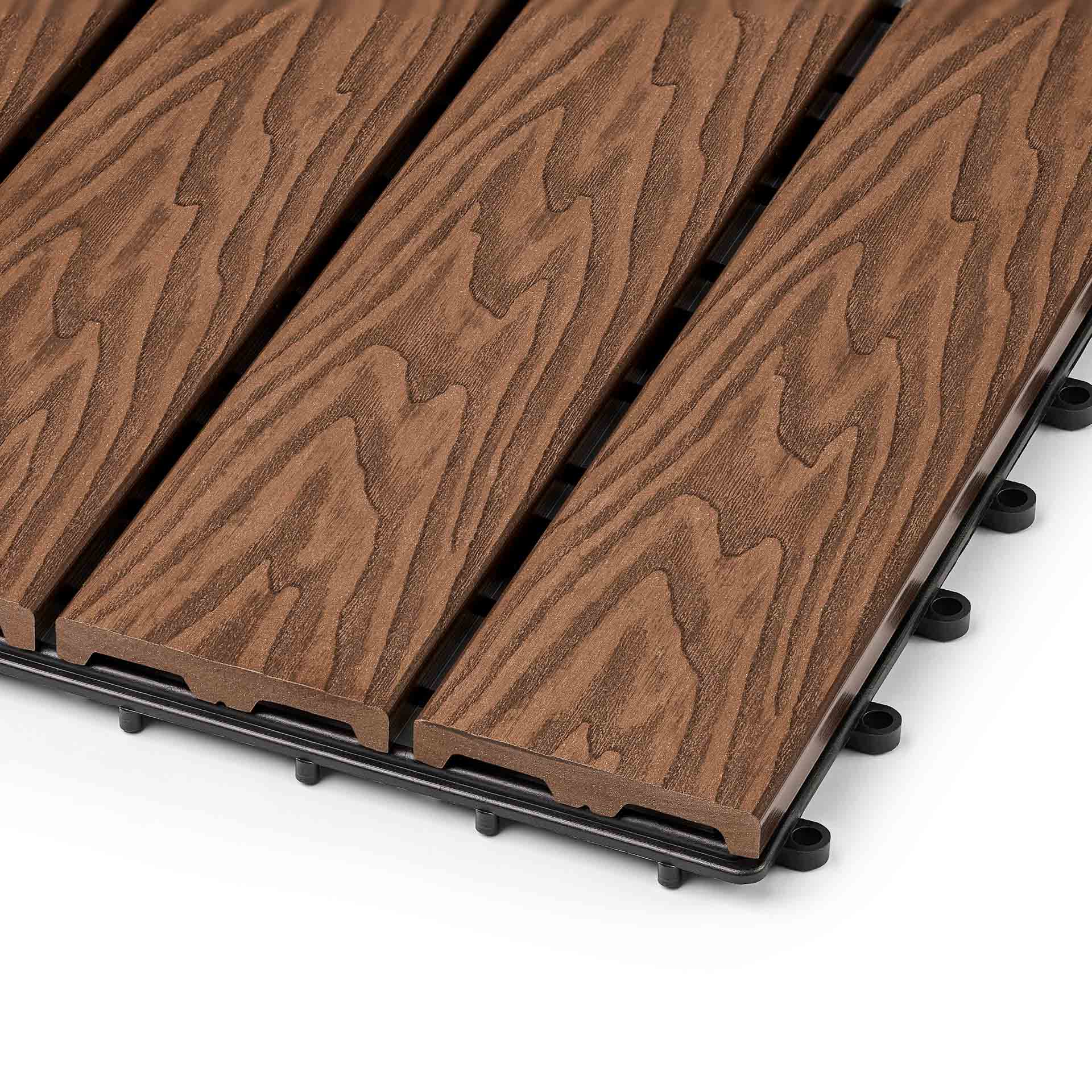Садовая плитка EasyDecking 300х300х21 Венге (в 1 уп. - 11 шт., 1 м2)