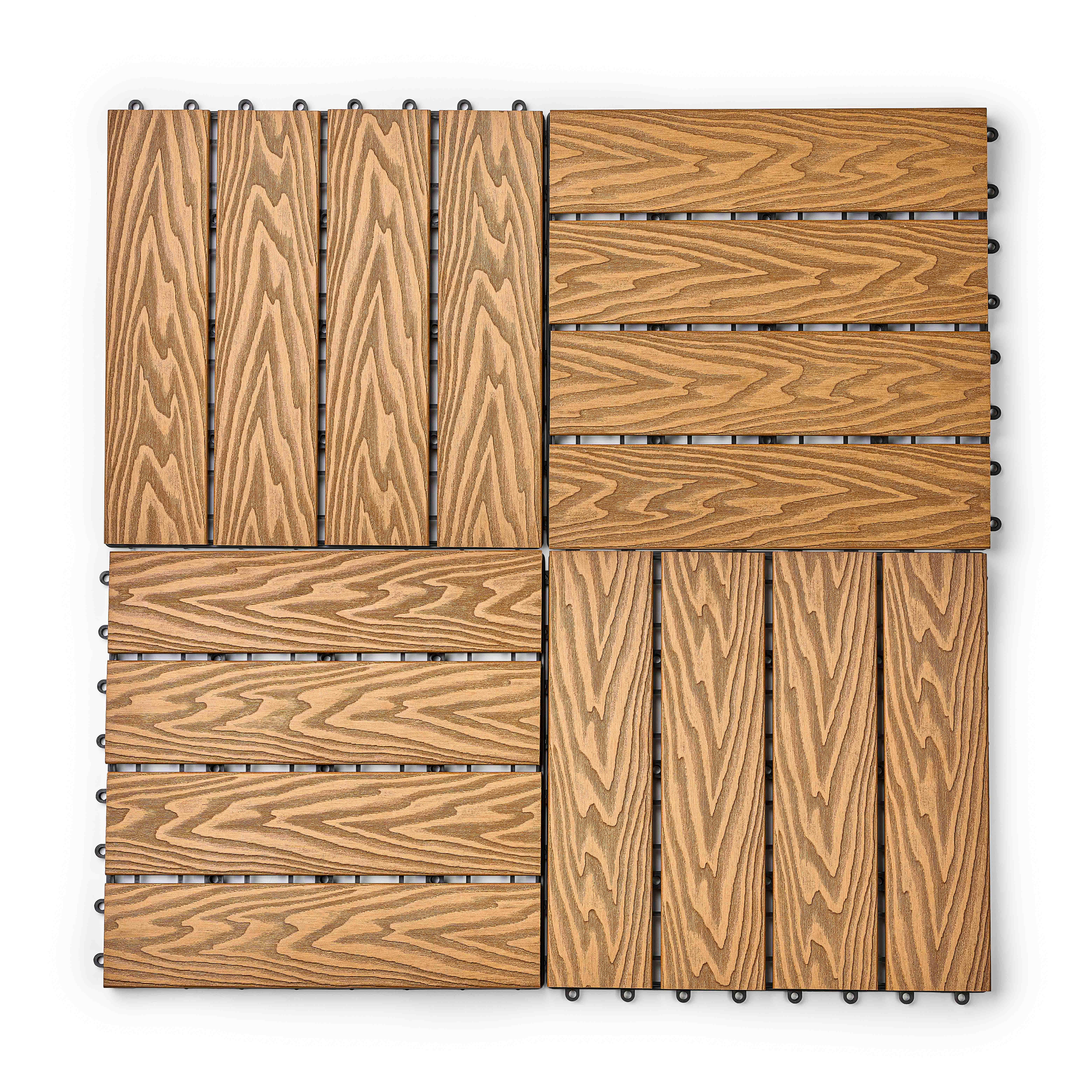 Садовая плитка EasyDecking 300х300х21 Дуб (в 1 уп. - 11 шт., 1 м2)