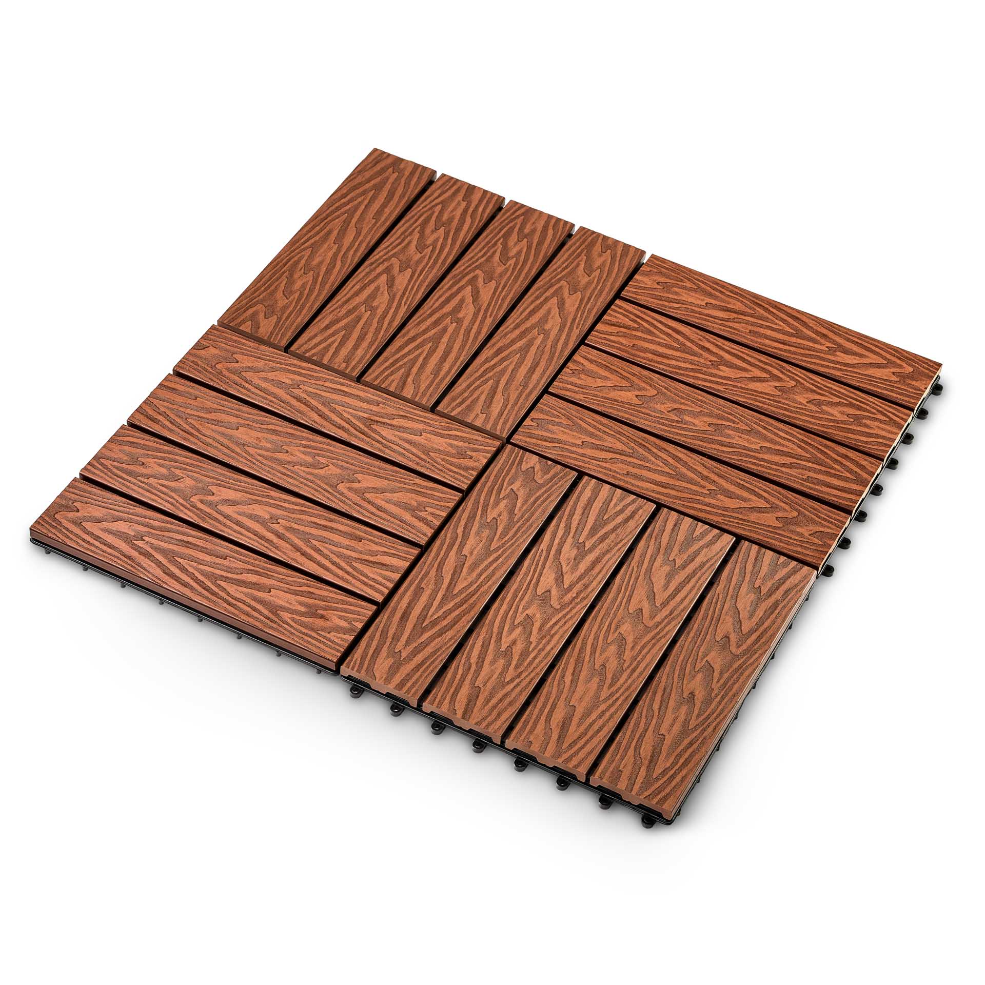 Садовая плитка EasyDecking 300х300х21 Коричневый (в 1 уп. - 11 шт., 1 м2)
