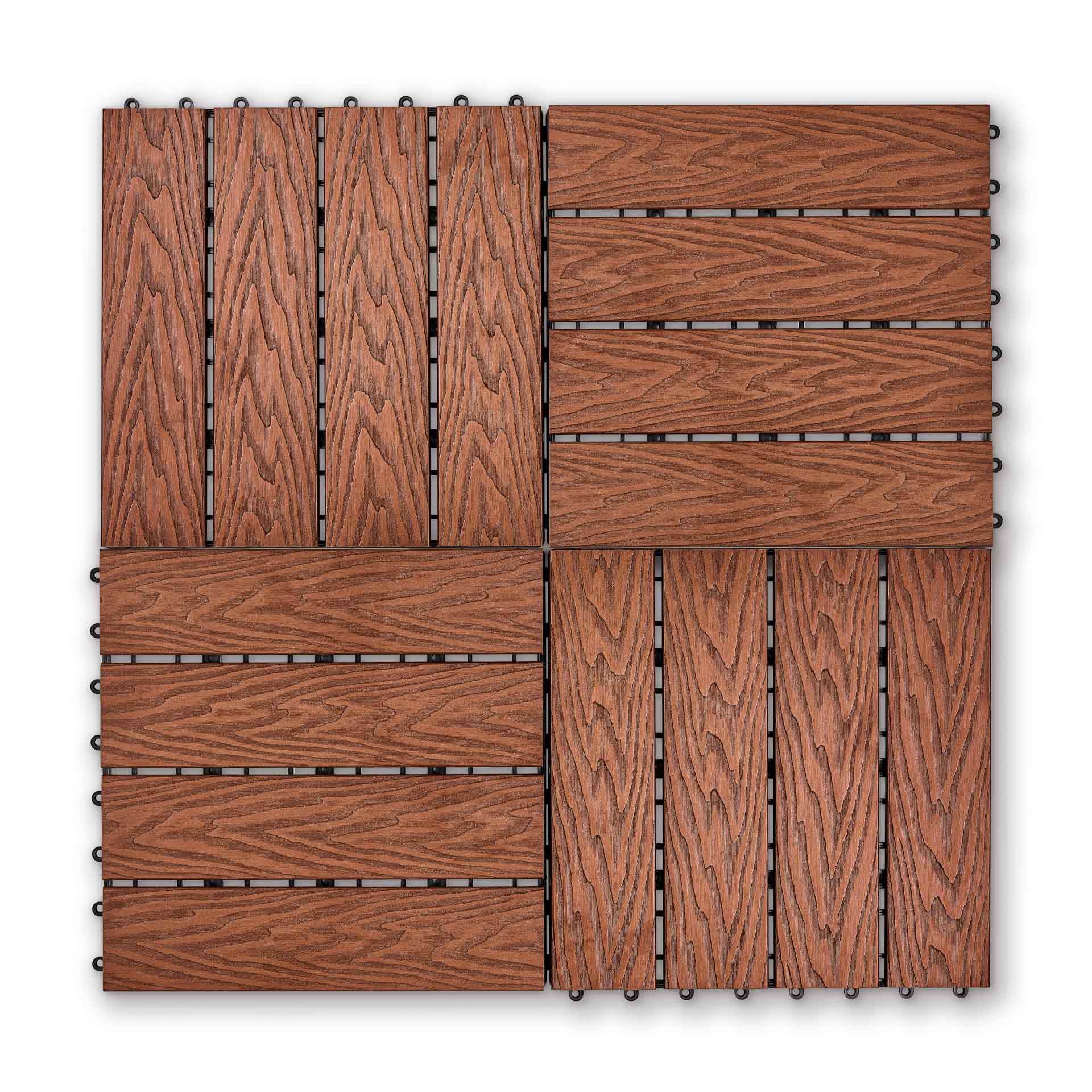 Садовая плитка EasyDecking 300х300х21 Коричневый (в 1 уп. - 11 шт., 1 м2)