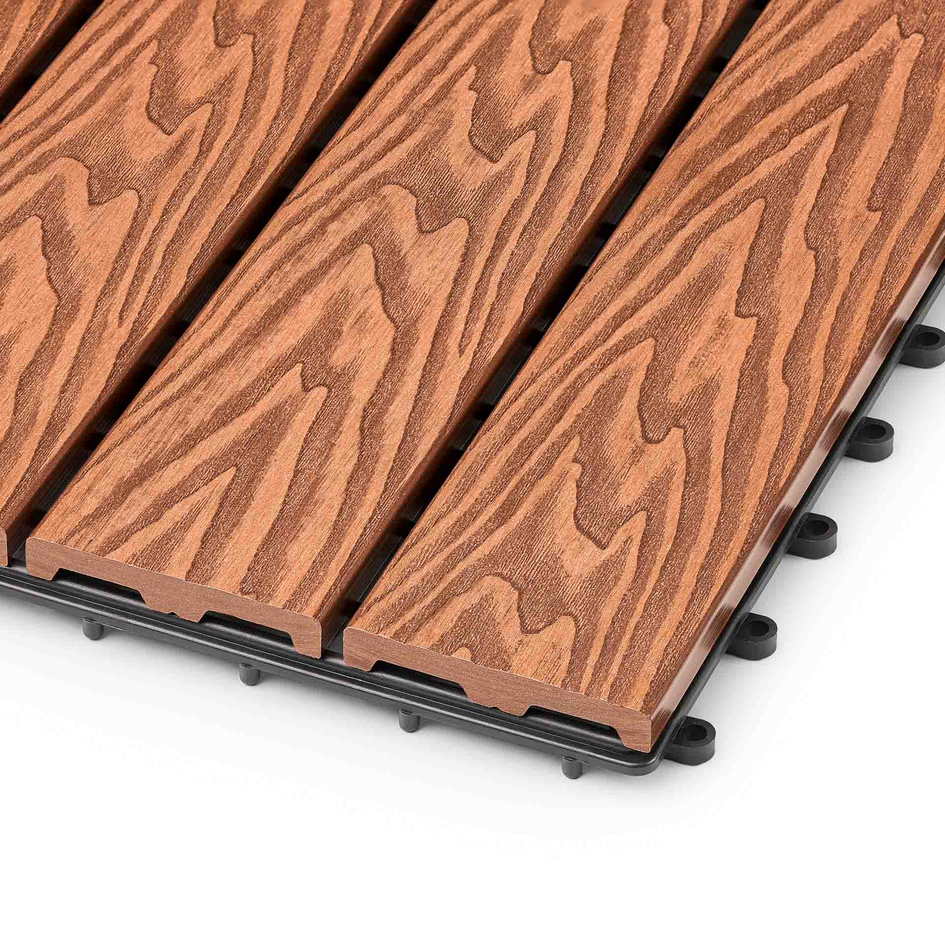 Садовая плитка EasyDecking 300х300х21 Коричневый (в 1 уп. - 11 шт., 1 м2)