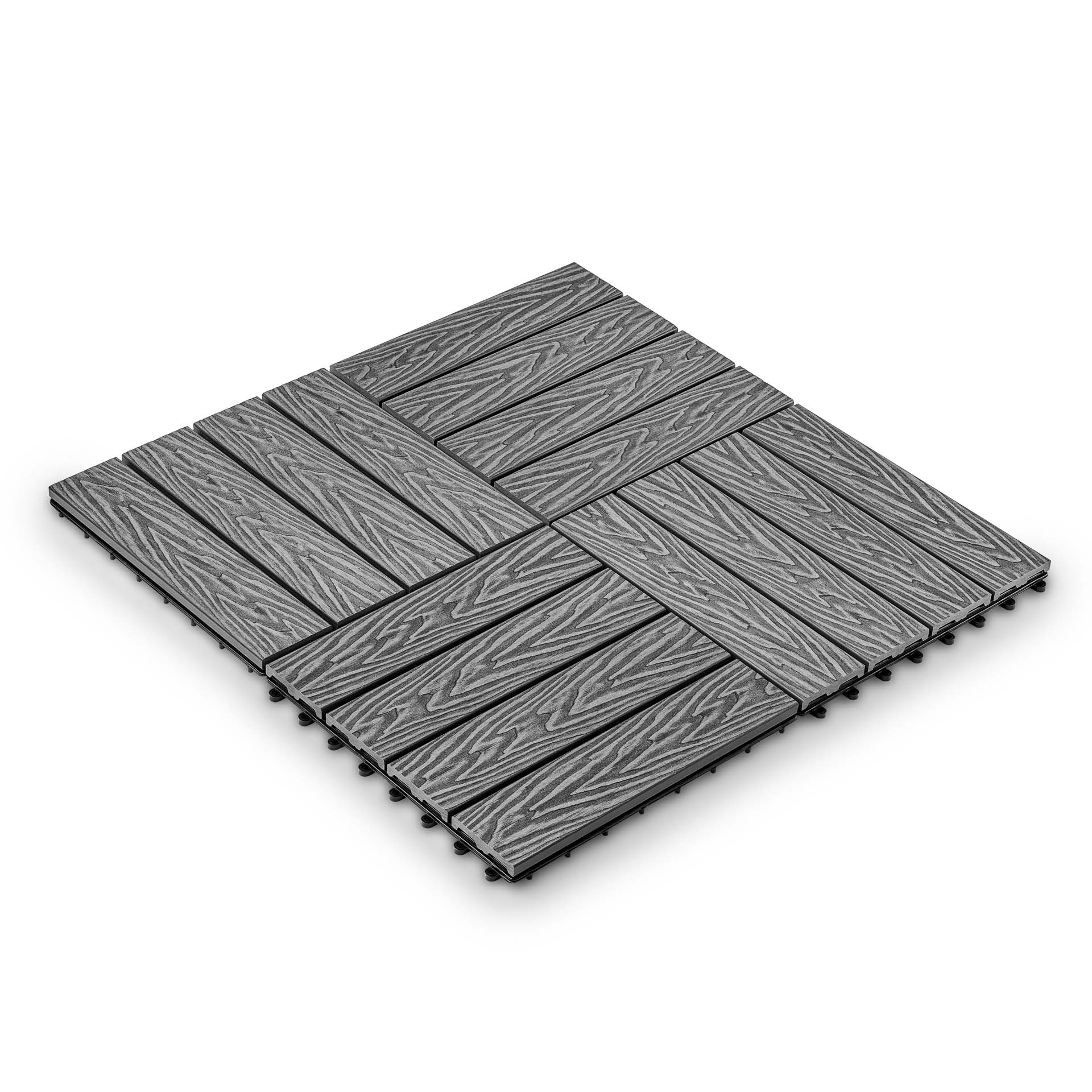 Садовая плитка EasyDecking 300х300х21 Серый (в 1 уп. - 11 шт., 1 м2)